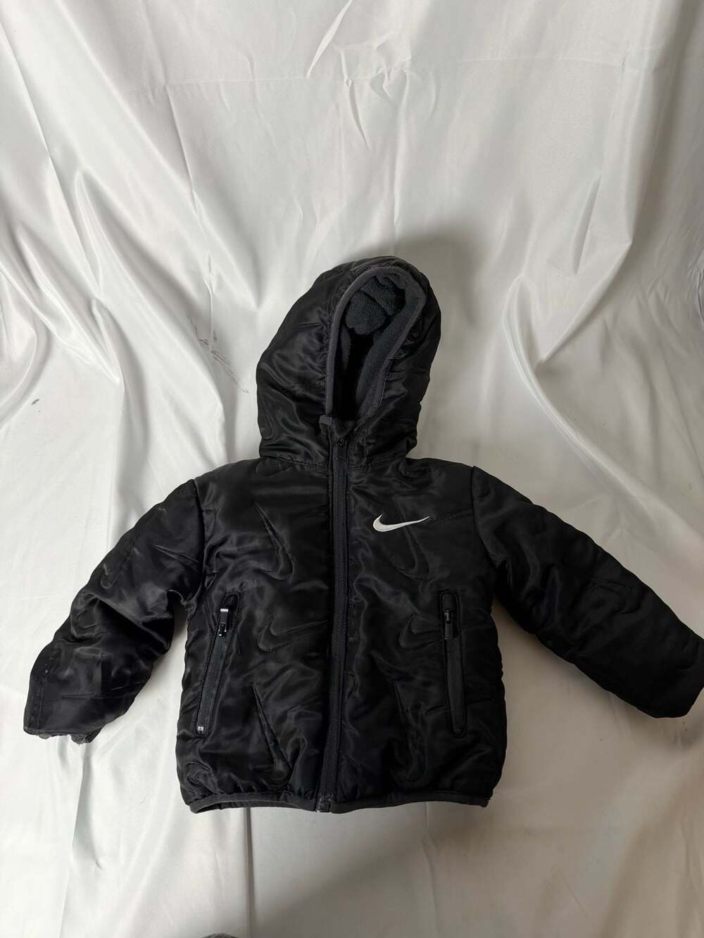 Nike Baby Boys Quilted All-Over Swoosh Puffer Jacket with Fleece Lining, Size 12